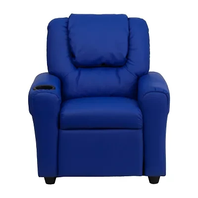 Vana Plush Recliner with Cup Holder for Kids