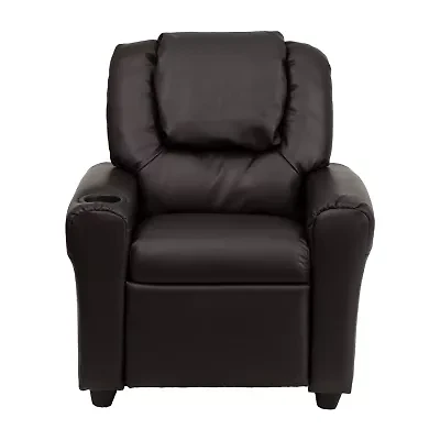 Vana Plush Recliner with Cup Holder for Kids