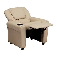 Vana Plush Recliner with Cup Holder for Kids