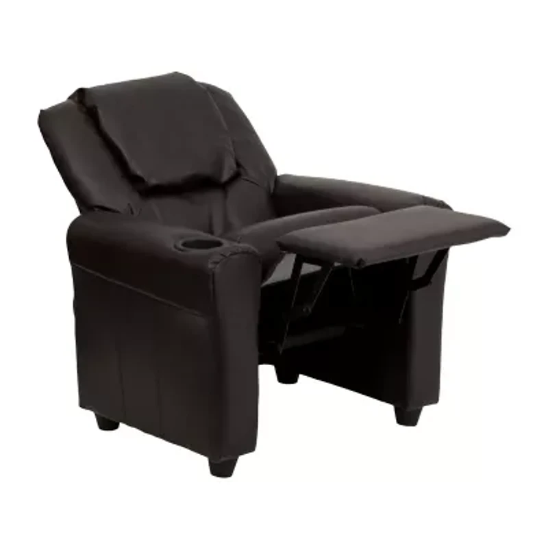 Vana Plush Recliner with Cup Holder for Kids