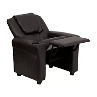 Vana Plush Recliner with Cup Holder for Kids