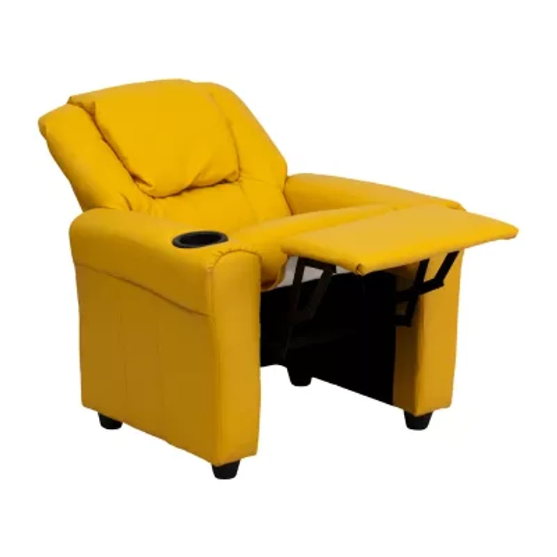 Vana Plush Recliner with Cup Holder for Kids