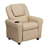 Vana Plush Recliner with Cup Holder for Kids