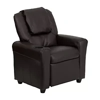 Vana Plush Recliner with Cup Holder for Kids
