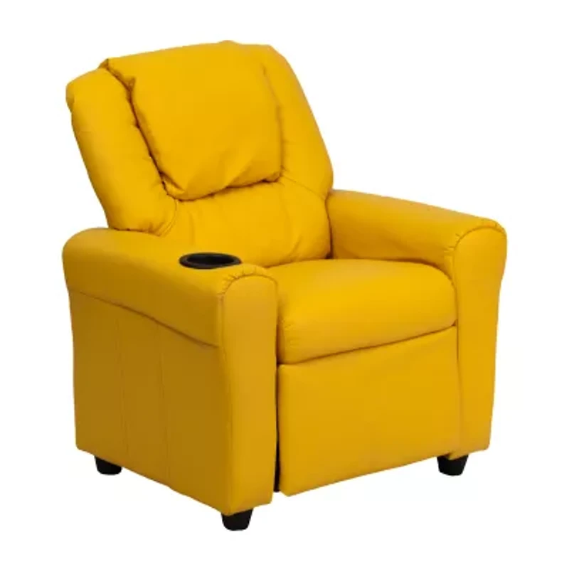 Vana Plush Recliner with Cup Holder for Kids