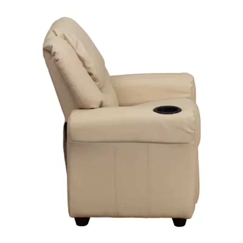 Vana Plush Recliner with Cup Holder for Kids