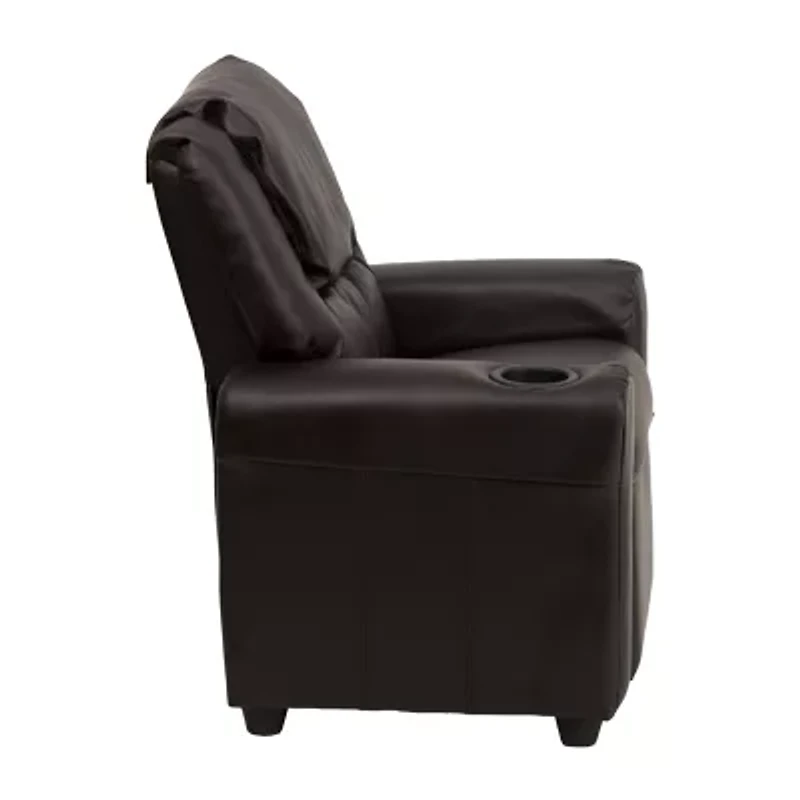 Vana Plush Recliner with Cup Holder for Kids