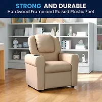 Vana Plush Recliner with Cup Holder for Kids