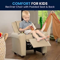 Vana Plush Recliner with Cup Holder for Kids