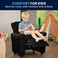 Vana Plush Recliner with Cup Holder for Kids