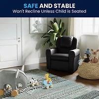 Vana Plush Recliner with Cup Holder for Kids