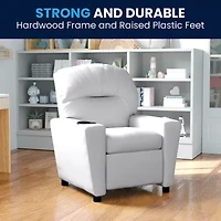 Chandler Plush Recliner with Cup Holder for Kids