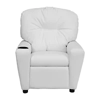 Chandler Plush Recliner with Cup Holder for Kids