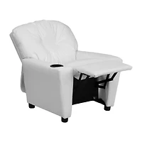 Chandler Plush Recliner with Cup Holder for Kids