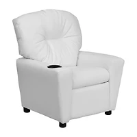 Chandler Plush Recliner with Cup Holder for Kids
