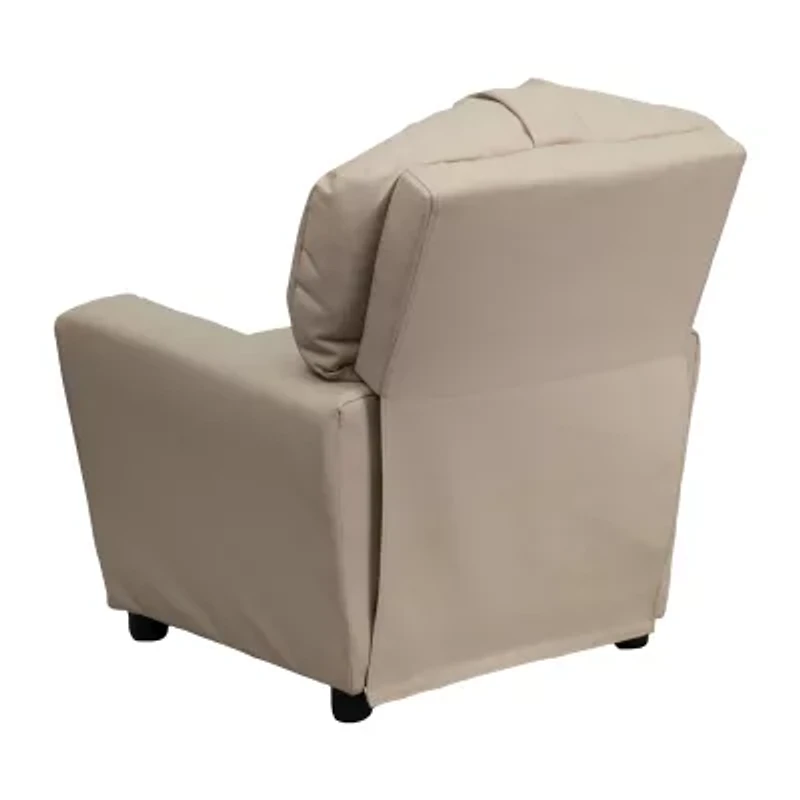 Chandler Plush Recliner with Cup Holder for Kids