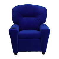 Chandler Plush Recliner with Cup Holder for Kids