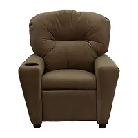 Chandler Plush Recliner with Cup Holder for Kids
