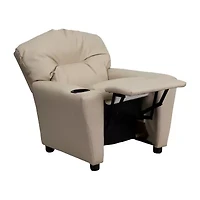 Chandler Plush Recliner with Cup Holder for Kids
