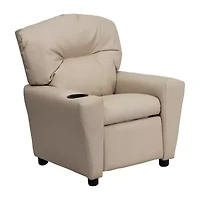 Chandler Plush Recliner with Cup Holder for Kids