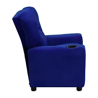 Chandler Plush Recliner with Cup Holder for Kids