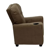 Chandler Plush Recliner with Cup Holder for Kids
