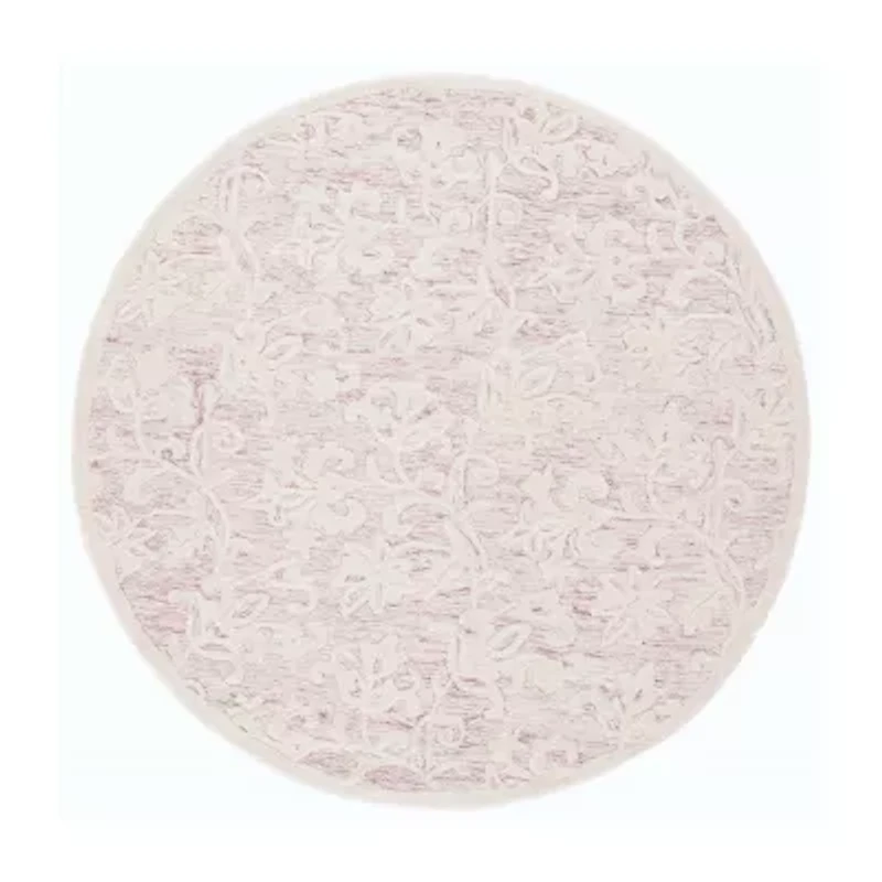 Martha Stewart Edi Floral 6' X 6' Indoor Round Area Rug