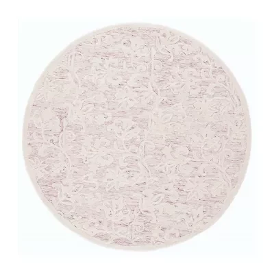 Martha Stewart Edi Floral 6' X 6' Indoor Round Area Rug