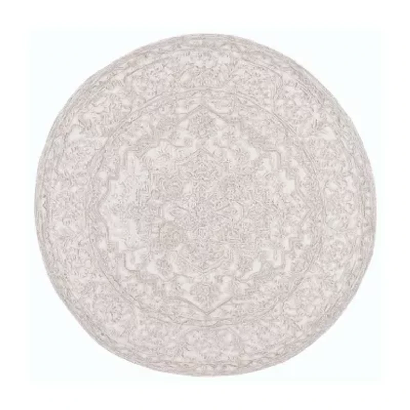 Martha Stewart Zion Bordered 6' X 6' Indoor Round Area Rug