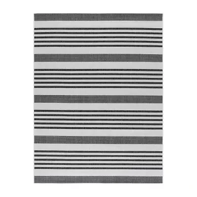 Martha Stewart Ripley Stripe 6'7" X 9' Indoor Rectangular Area Rug"