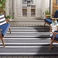 Martha Stewart Ripley Stripe 6'7" X 9' Indoor Rectangular Area Rug"