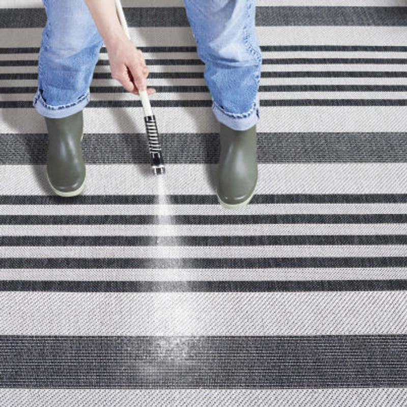 Martha Stewart Ripley Stripe 6'7" X 9' Indoor Rectangular Area Rug"