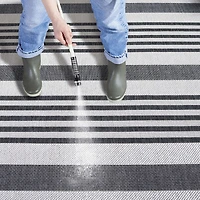 Martha Stewart Ripley Stripe 6'7" X 9' Indoor Rectangular Area Rug"