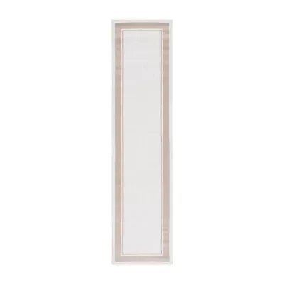 Martha Stewart Alena Bordered Washable 26" X 108" Outdoor Rectangular Runner