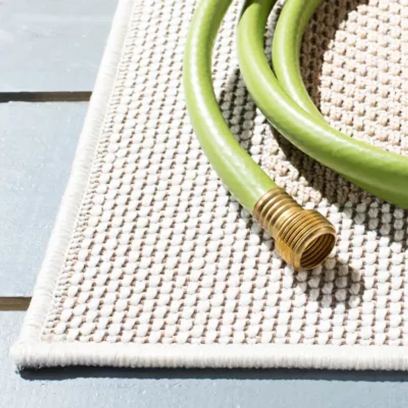 Martha Stewart Alena Bordered Washable Outdoor Rectangular Area Rug