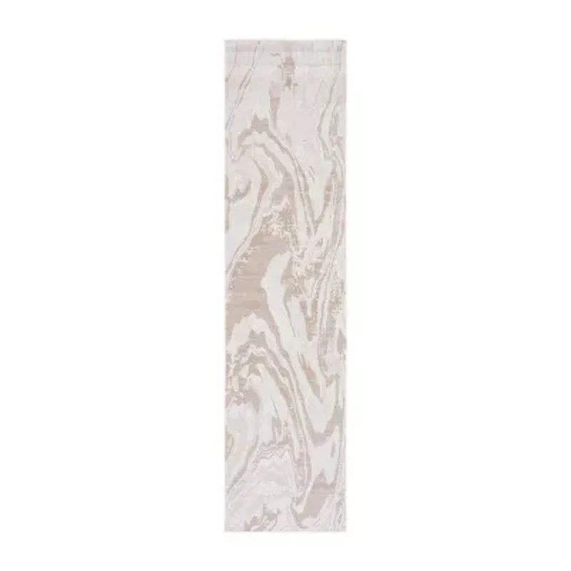 Martha Stewart Dalia Geometric Washable 26" X 108" Outdoor Rectangular Runner"