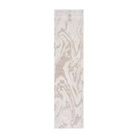 Martha Stewart Dalia Geometric Washable 26" X 108" Outdoor Rectangular Runner"