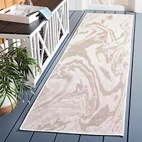Martha Stewart Dalia Geometric Washable 26" X 108" Outdoor Rectangular Runner"