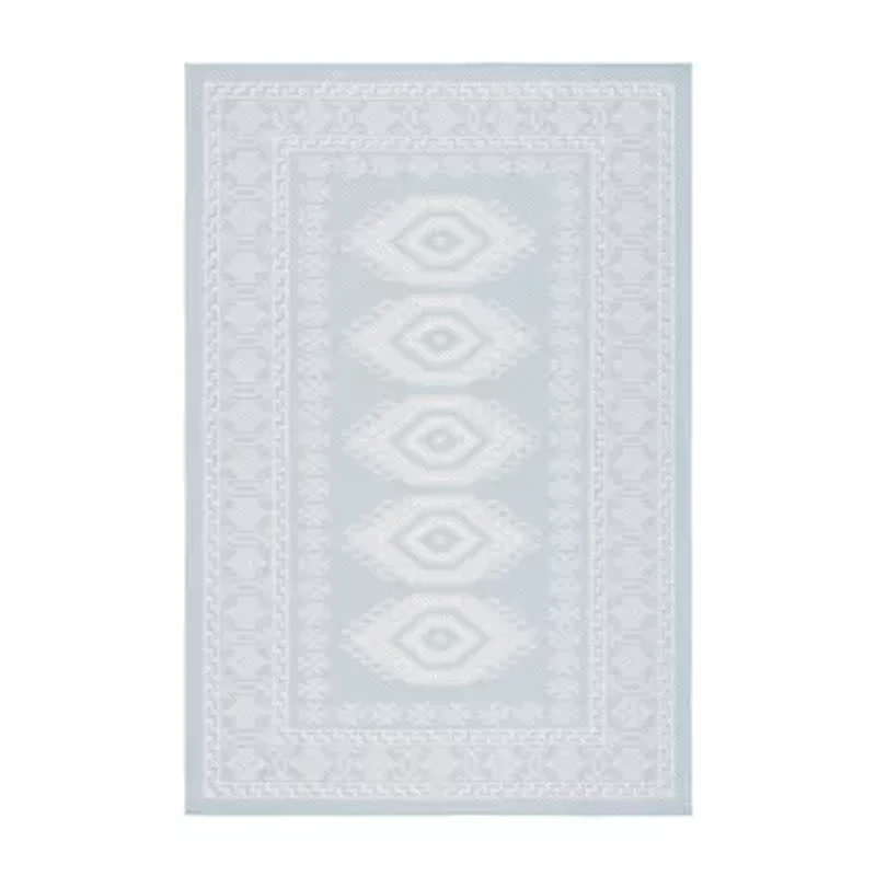 Martha Stewart Meera Medallion Washable Outdoor Rectangular Area Rug