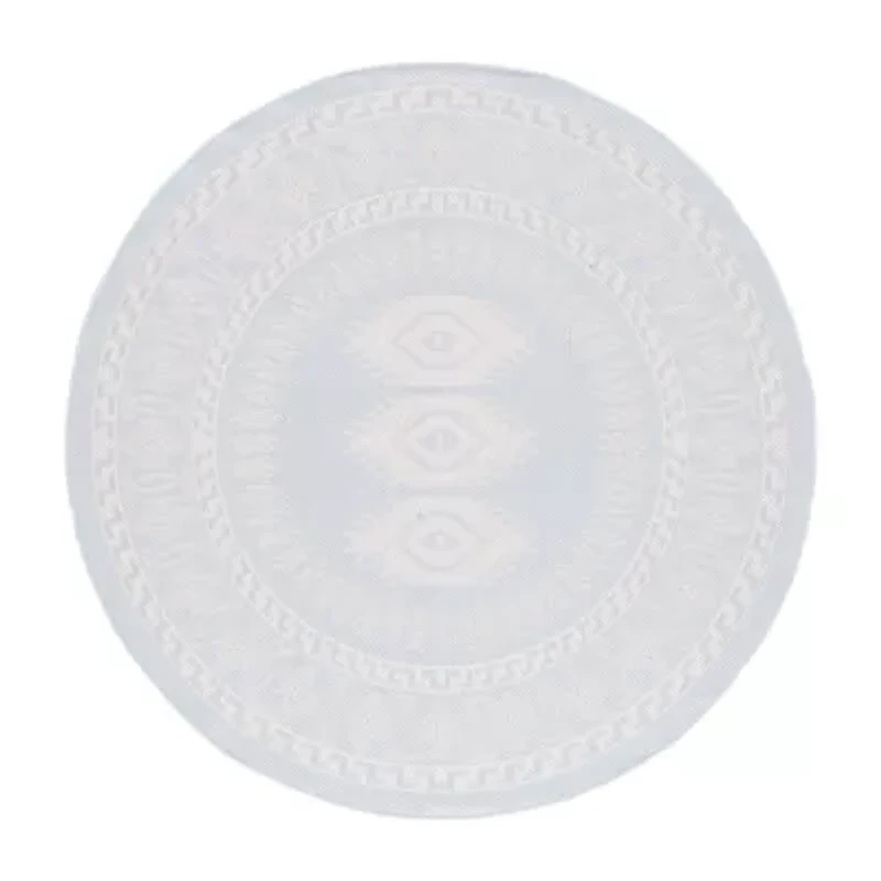 Martha Stewart Meera Medallion 6'7" X 6'7" Outdoor Round Area Rug