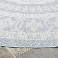 Martha Stewart Meera Medallion 6'7" X 6'7" Outdoor Round Area Rug