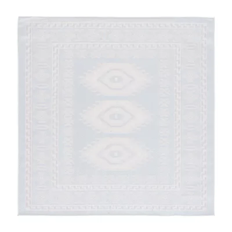 Martha Stewart Meera Medallion Washable 6'7" X 6'7" Outdoor Square Area Rug"