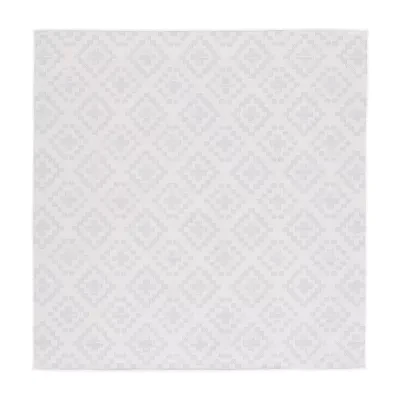 Martha Stewart Robin Geometric Washable 6'7" X 6'7" Outdoor Square Area Rug