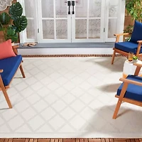 Martha Stewart Kalli Bordered Washable Outdoor Rectangular Area Rug