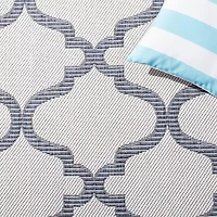 Martha Stewart Ria Bordered Washable Outdoor Rectangular Area Rug