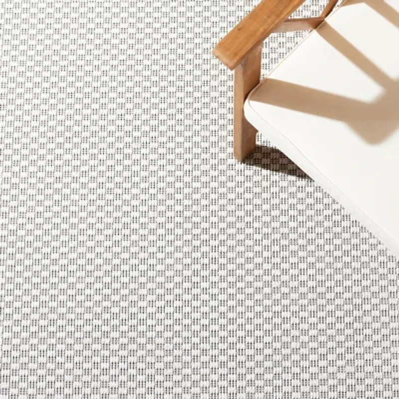 Martha Stewart Zia Bordered Washable Outdoor Rectangular Area Rug