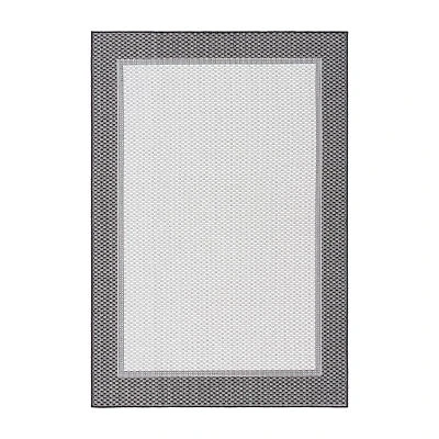 Martha Stewart Zia Bordered Washable Outdoor Rectangular Area Rug