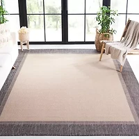 Martha Stewart Zia Bordered Washable Outdoor Rectangular Area Rug