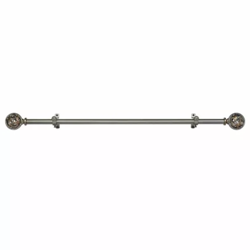 Buono II ¾" Adjustable Curtain Rod with Grace Finial