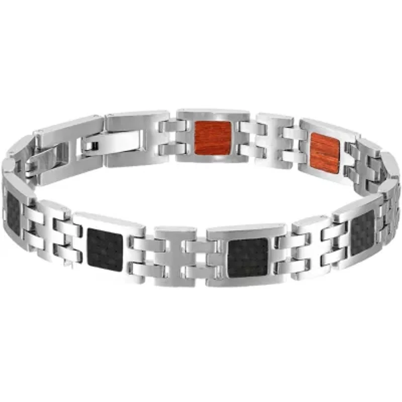 Mens Sterling Silver Solid 9 Inch Link Bracelet